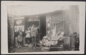 France,carte postale photo magasin alimentaire, publicités