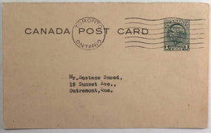 1937 Canada Monarch Mines postcard to shareholders