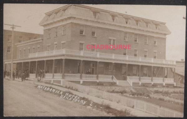 1911 Canada photo postcard Matabanick Hotel Haileybury ON