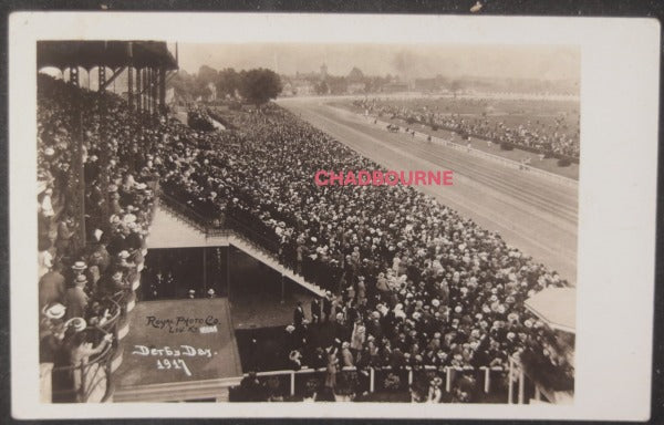 1917 USA photo postcard Kentucky Derby May 12 1917