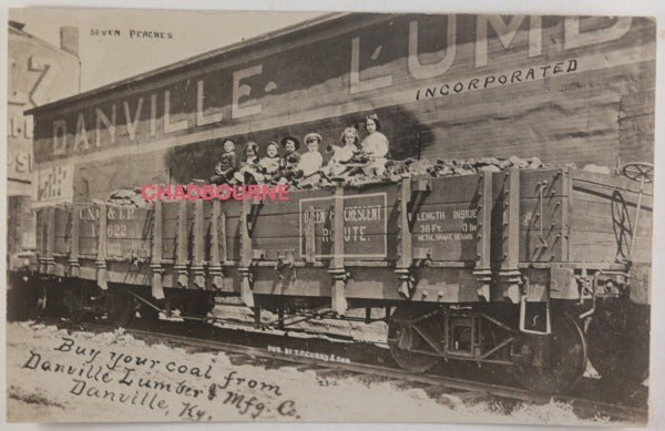 1910s USA photo postcard advertising coal sales Danville KY