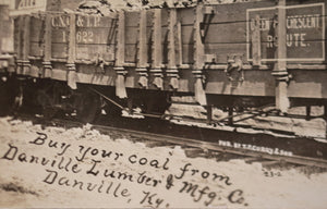 1910s USA photo postcard advertising coal sales Danville KY