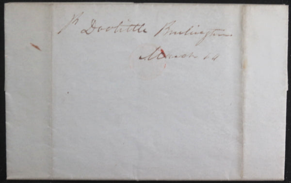 1846 USA commercial letter shipment from Burlington to Rutland VT