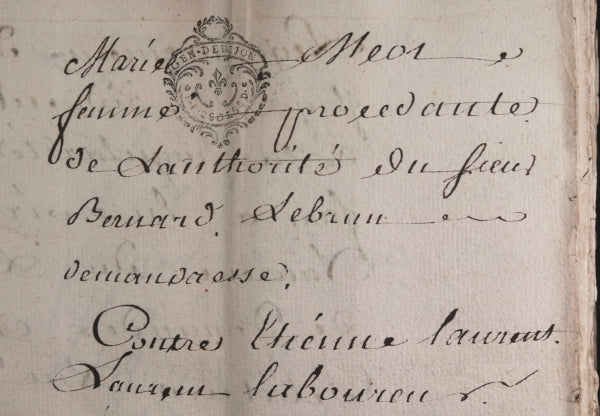 1787 France Selongey (Côte d’Or) procès judiciaire

