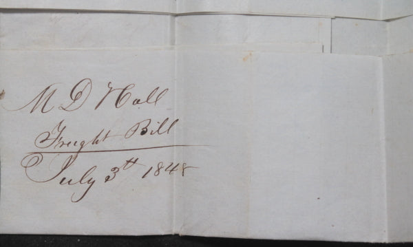 1848 USA Vergennes VT sale to grocer/wool manufacturer Middlebury