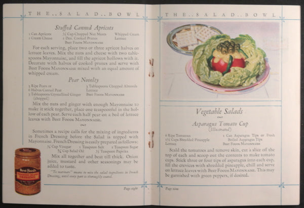c. 1930s USA two recipe pamphlets from ‘Best Foods’