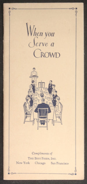 c. 1930s USA two recipe pamphlets from ‘Best Foods’