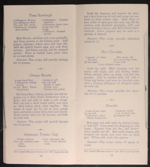 c. 1930s USA two recipe pamphlets from ‘Best Foods’