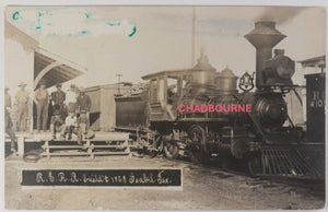 1909 USA photo postcard Port Isabel TX Rio Grande Railway locomotive