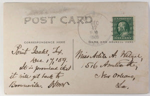 1909 USA photo postcard Port Isabel TX Rio Grande Railway locomotive