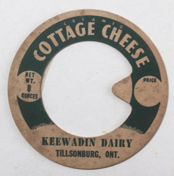 c. 1950s Canada Tillsonburg ON bottle advertiser Keewadin Dairy