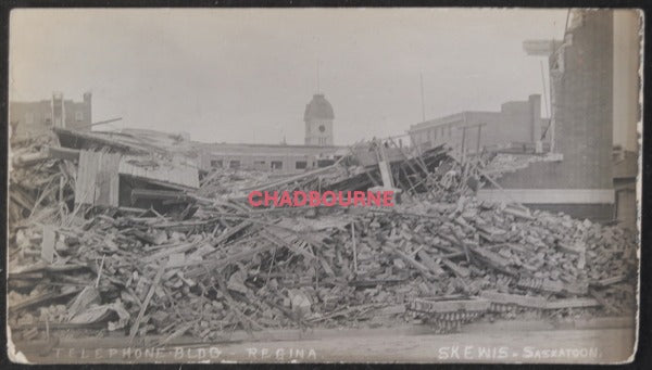 1912 Canada Regina SK photo postcard aftermath cyclone