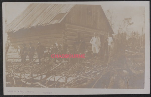 c.1908 Canada Cobalt ON photo postcard King Edward mine cabin