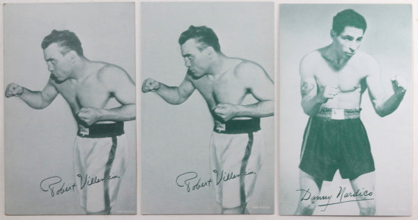 1947-1966 USA set of 3 ESCO Arcade/Exbibit cards of boxers