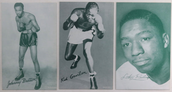 1947-1966 USA set of 3 ESCO Arcade cards of African-American boxers 