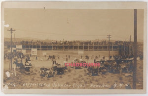 1910 USA Reno NV photo postcard boxing 'Fight of the Century'