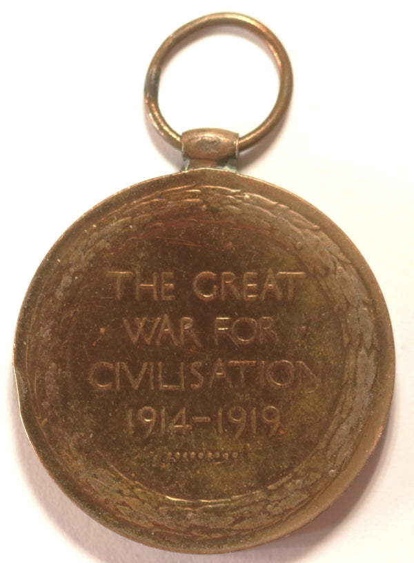 WW1 Canada Victory medal young Private Statom injured Vimy 1917