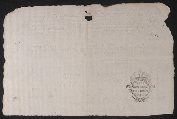 1720 France Limoges certificat du Greffe des Affirmations de Voyage