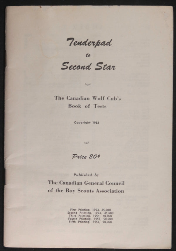 1956 Canada Wolf Cub (Scouts) Book of Tests