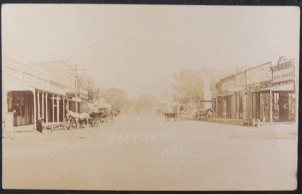 Early 1900s photo postcard Safford Arizona (religion)