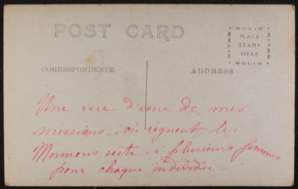 Early 1900s photo postcard Safford Arizona (religion)