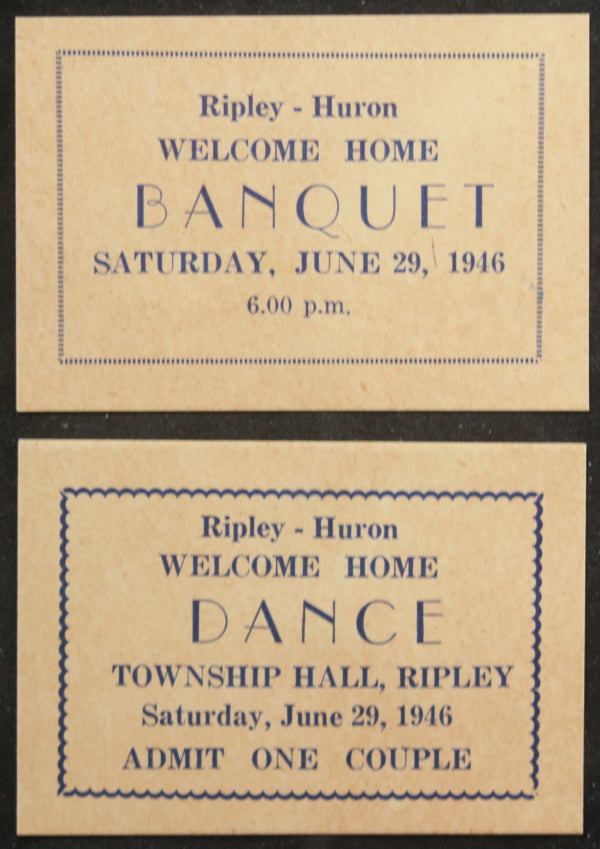 1946 Canada Ripley ON ‘Welcome Home reception’ WW2 Service Members