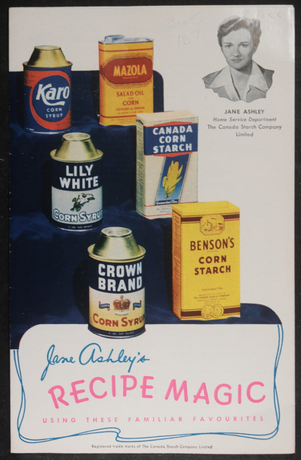c. 1960 Canada 'Jane Ashley's Recipe Magic'
