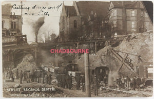 1908 USA photo postcards rail regrade, 4th Ave. Seattle WA