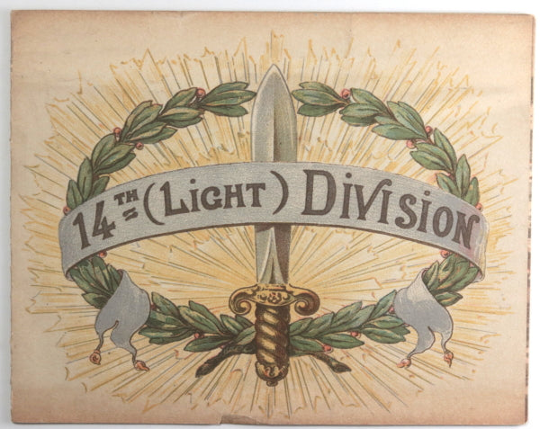 1917 WW1 UK Xmas card from 14th Light Division