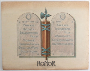 1917 WW1 UK Xmas card from 14th Light Division