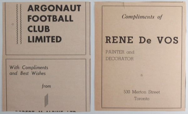 1962 Canada Toronto Variety Club advertising clippings - entertainment