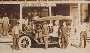 1914 USA Moscow AK postcard photo General Store, PO, African-American
