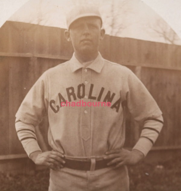 c.1910s USA photo postcard baseball player on ‘Carolina’ team