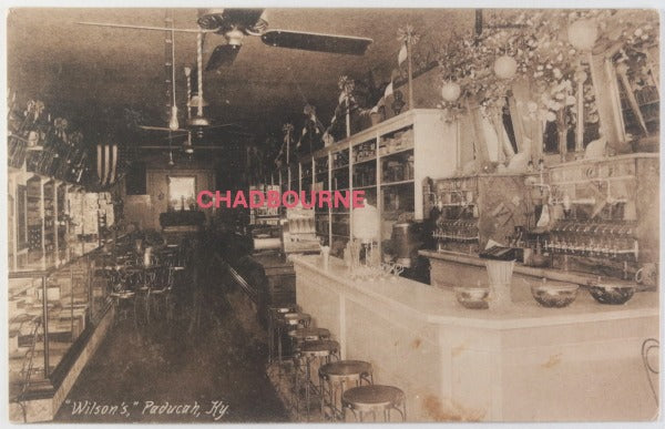 1910 USA Padukah KY photo postcard interior Wilson’s general store