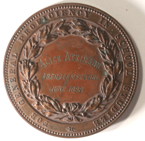 1898 Canada Montreal Protestant School Proficiency medal