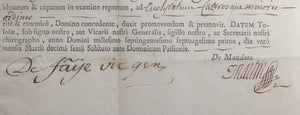 1761 France Toulouse ordination de Dubarry de la Prade