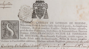 1761 France Toulouse ordination de Dubarry de la Prade