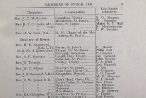 1931 Canada London ON pamphlet synod election new bishop Huron Diocese