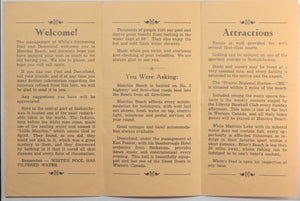 c. 1940s Canada Watrous Saskatchewan 2 tourism leaflets Manitou Beach