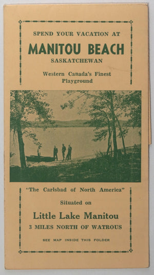 c. 1940s Canada Watrous Saskatchewan 2 tourism leaflets Manitou Beach