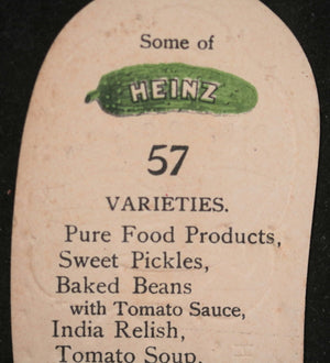 c.1900 USA Pittsburgh Heinz Sweet Pickles trade card '57 varieties' 
