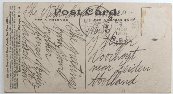 1908 USA The Cracker Jack Bears No. 12 Baseball postcard