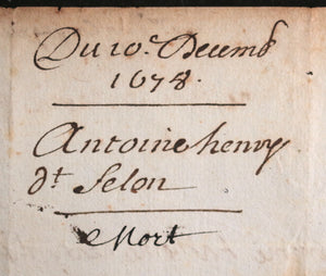 1678 Paris demande d’admission aux Invalides pour soldat Garde du Roi Louis XIV