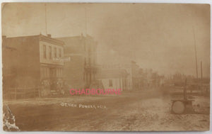 Pre-1910 Canada photo postcard of main street Ponoka Alberta