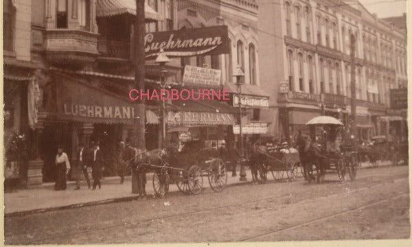 1904 USA Memphis TN street photo of Luehrmann Hotel