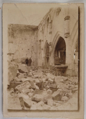 Guerre 14-18 France photo ruines interieur église Saint-Martin Huiron (Marne)