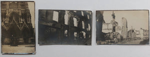 Guerre 14-18 France lot de 9 photos ruines bombardement Reims 1915-16