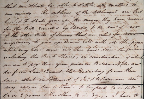 1793 letter London UK to Codman Brothers, Boston merchants