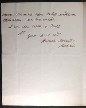 1794 UK letter Lord Auckland to French émigré royalist journalist Peltier