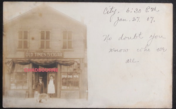 1907 USA photo postcard Duden’s General Store Toledo OH